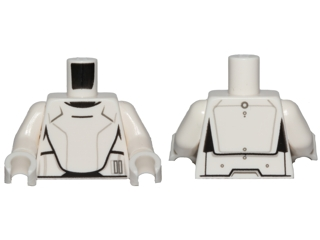 [P 973pb2130c01 (White)] Torso SW Armor Flametrooper Ep. 7 Pattern / White Arms / White Hands