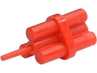 [P 64728 (Red)] Minifigure, Utensil Dynamite Sticks Bundle
