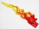 [P 11302pb01 (Trans-Red)] Hero Factory Weapon Accessory - Flame/Lightning Bolt with Axle Hole with Marbled Trans-Yellow Pattern