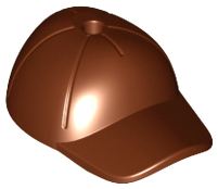 Minifigure, Headgear Cap - Short Curved Bill with Seams and Hole on Top