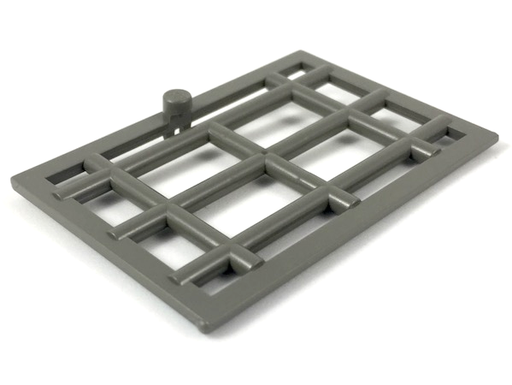 [P 4611 (Dark Gray)] Door 1 x 6 x 7 Barred