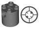 Brick, Round 2 x 2 x 2 Robot Body - with Bottom Axle Holder x Shape + Orientation