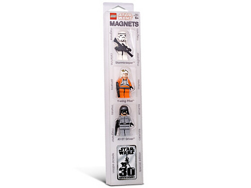 [G 851939 (No Colour)] Magnet Set, Minifigures SW (3) Special Edition 2 - Stormtrooper, Rebel Pilot Y-wing, Imperial AT-ST Pilot blister pack