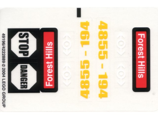 [P 4855stk01 (No Colour)] Sticker Sheet for Set 4855 - (49196/4222889)