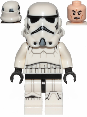 [M sw0997b (No Colour)] Imperial Stormtrooper (Dual Molded Helmet, Gray Squares on Back) - Male, Light Nougat Head, Scowl