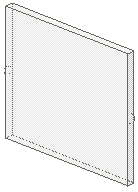 [P 3855 (Trans-Clear)] Glass for Window 1 x 4 x 3