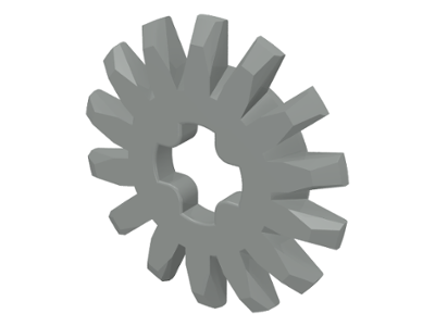 [P 4143 (Light Gray)] Technic, Gear 14 Tooth Bevel Thin