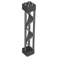 Support 2 x 2 x 10 Girder Triangular Vertical - Type 1 - Solid Top, 3 Posts