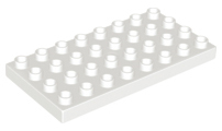 [P 4672 (White)] Duplo, Plate 4 x 8