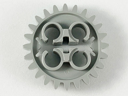 [P x187 (Light Gray)] Technic, Gear 24 Tooth with 3 Axle Holes