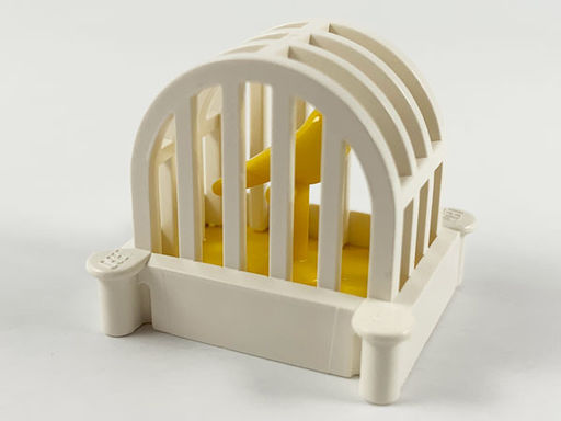 [P x682c01 (White)] Birdcage, Yellow Bird