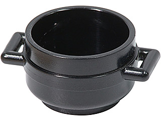 [P 4341 (Black)] Minifigure, Utensil Pot Cauldron 3 x 3 x 1 & 3/4 with Handles
