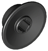 [P 50254 (Black)] Train Wheel Small, Hole Notched for Wheels Holder Pin