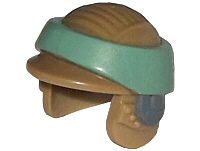 [P 64803pb01 (Dark Tan)] Minifigure, Headgear Helmet SW Rebel Commando with Sand Green Band Pattern