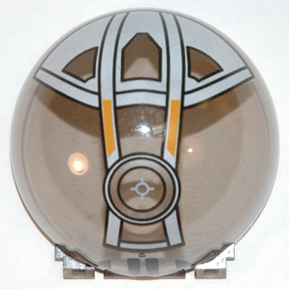 [P 30083pb01 (Trans-Black)] Windscreen 6 x 6 x 3 Canopy Half Sphere with Hinge and Set 7163 Pattern