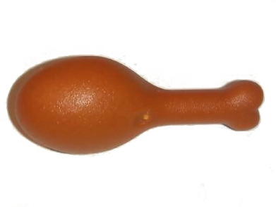 [P 88432 (Dark Orange)] Turkey Drumstick, 23mm with Round Opening on Back