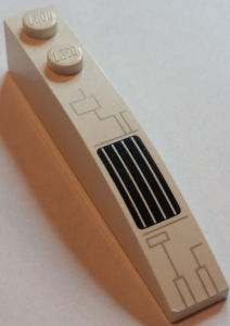 [P 42022pb02 (White)] Slope, Curved 6 x 1 with SW Republic Gunship Pattern