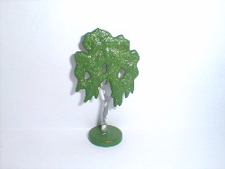 [P FTBirchH (Green)] Plant, Tree Flat Birch painted with hollow base