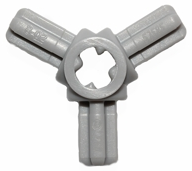 [P 57585 (Light Bluish Gray)] Technic, Axle Connector Hub with 3 Axles