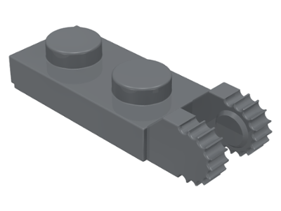 Hinge Plate 1 x 2 Locking with 2 Fingers on End (Undetermined Type)