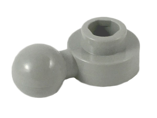[P 3614b (Light Gray)] Plate, Round 1 x 1 with Tow Ball with Hexagon Shaped Hole (Homemaker Figure / Maxifigure Hand)