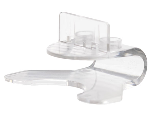 [P 18663 (Trans-Clear)] Minifigure, Utensil Stand Flexible (Super Jumper)