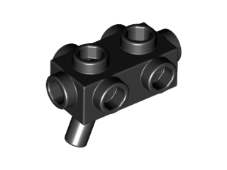 [P 15071 (Black)] Minifigure, Weapon Gun, Blaster 1 x 2 x 2/3 with Studs on Sides and Handle