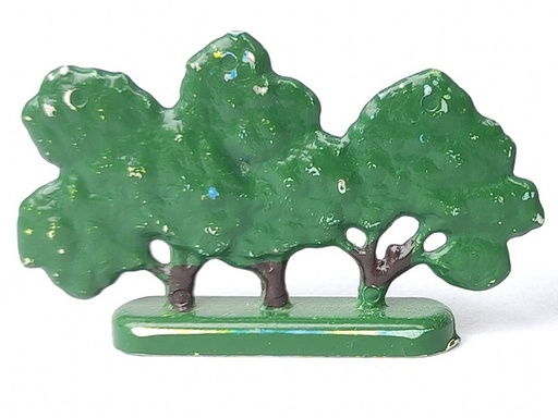 [P FTBushH (Green)] Plant, Tree Flat Bush Painted with Hollow Base
