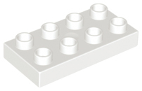 [P 40666 (White)] Duplo, Plate 2 x 4 x 1/2 (Thick)