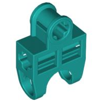 Technic, Axle Connector 2 x 3 with Ball Joint Socket - Open Sides, Angled Forks with Closed Axle Holes