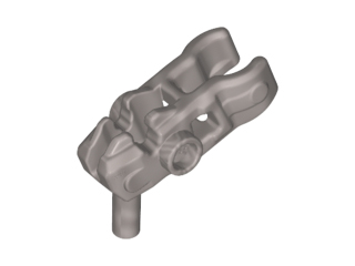 [P 22487 (Flat Silver)] Minifigure, Weapon Gun, Mini Blaster / Shooter for Bar Arrows
