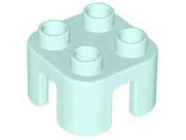 [P 65273 (Light Aqua)] Duplo, Furniture Chair with 4 Studs