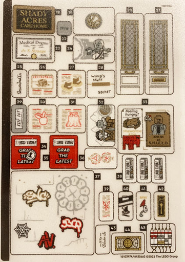 [P 76218stk02 (No Colour)] Sticker Sheet for Set 76218, Sheet 2 - (10103474/6435662)