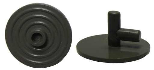 Minifigure, Shield Circular Ridged Face with Stud