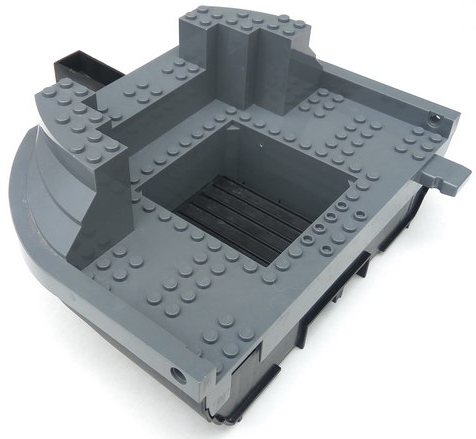 [P 47980c02 (Black)] Boat, Hull Giant Bow 19 x 22, Top Color Dark Bluish Gray