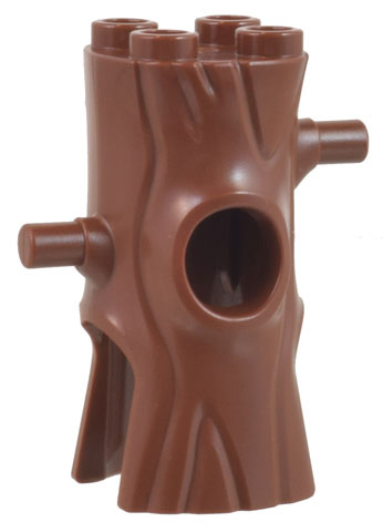 [P 35827 (Reddish Brown)] Minifigure, Headgear Head Cover, Costume Tree Trunk
