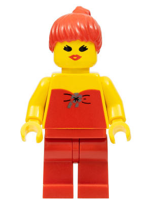 [M fbr003 (No Colour)] Red Halter Top - Red Legs, Red Ponytail Hair