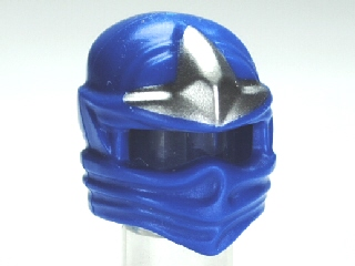 Minifigure, Headgear Ninjago Wrap with Silver 3 Point Emblem Pattern