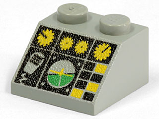 [P 3039pc5 (Light Gray)] Slope 45 2 x 2 with Flight Control Pattern