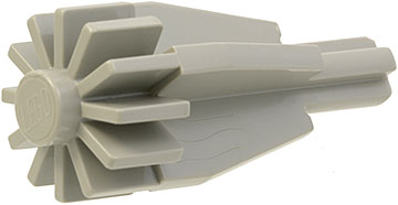 [P 4869 (Light Gray)] Engine, Smooth Large, Center with Fan/Gear and Axle End