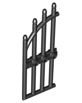Door 1 x 4 x 9 Arched Gate with Bars and Three Studs