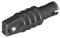 [P 41532 (Black)] Hinge Cylinder 1 x 3 Locking with 1 Finger and Pin with Round Hole and Friction Ridges on Ends