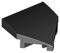 [P 66956 (Black)] Wedge 2 x 2 x 2/3 Pointed