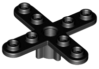 [P 67737 (Black)] Propeller 4 Blade 5 Diameter with Rounded Ends and Closed Hub
