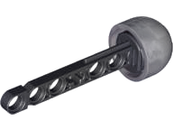 [P 32133ac04 (Black)] Projectile Arrow, Liftarm Shaft with Solid Pearl Light Gray Rubber End