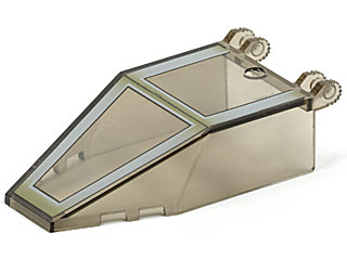 [P 30372p79 (Trans-Black)] Windscreen 7 x 4 x 1 2/3 with Locking Dual 2 Fingers, 9 Teeth with SW Pattern