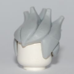 [P 62699 (Light Bluish Gray)] Minifigure, Hair Spiked Top, Plain