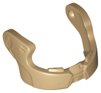 [P 23851 (Dark Tan)] Minifigure, Visor Chin Guard for SW Resistance Trooper Helmet