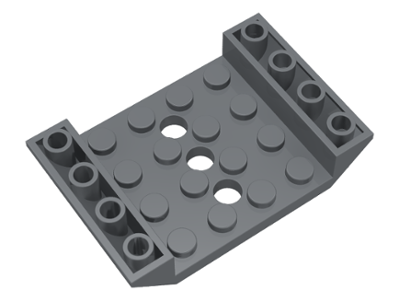 Slope, Inverted 45 6 x 4 Double with 4 x 4 Cutout and 3 Holes