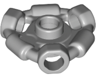 [P 1941 (Light Bluish Gray)] Minifigure, Weapon Holder Ring with 3 Bars and 3 Bar Holes (Ninjago Aeroblade Center) - Open Stud